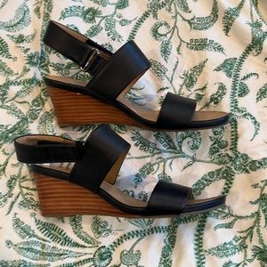 Franco Sarto Black Wedges Size 7